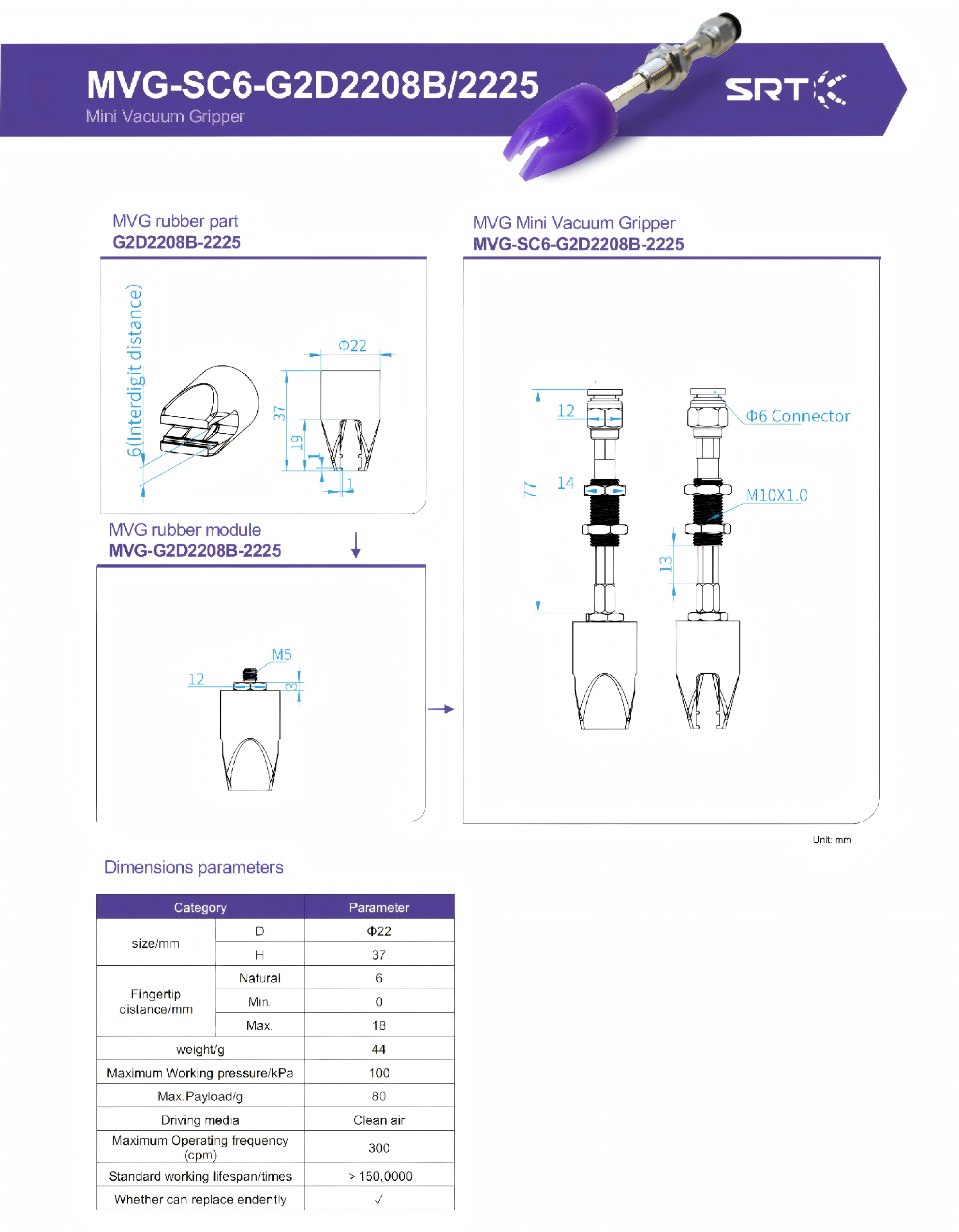 A document of MVG-SC6-G2D2208B-2225-E data sheet