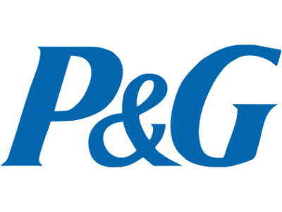 A logo of P&G