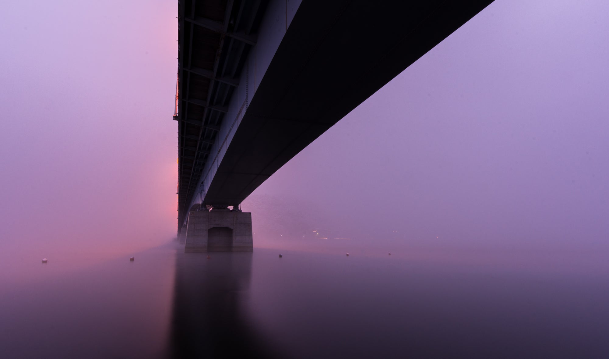a-bridge-sitting-in-thick-pink-and-purple-fog