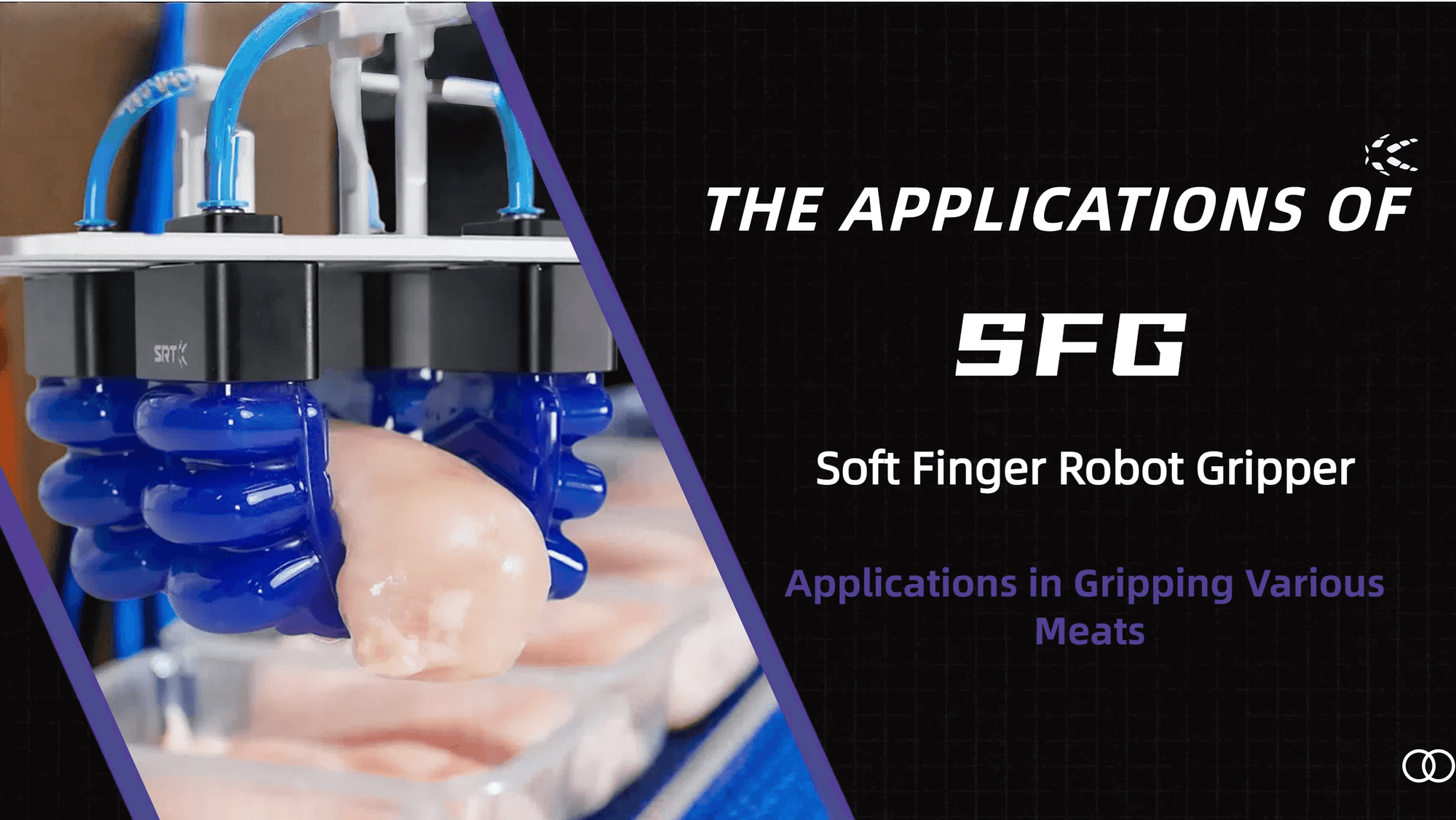 A picture of the Application of SRT SOFT GRIPPER  gripping meat 